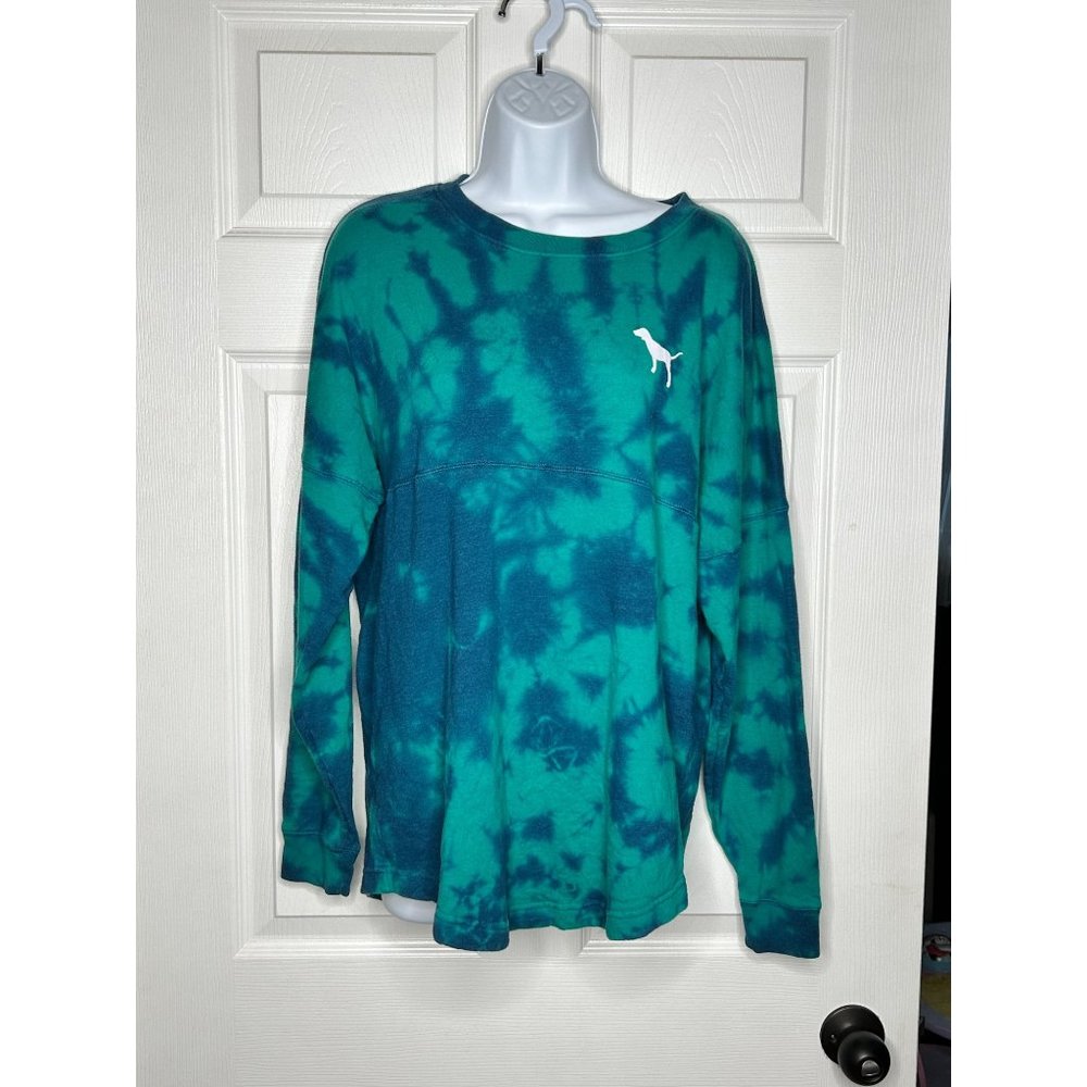 Victoria's Secret Pink green/blue long sleeved small shirt